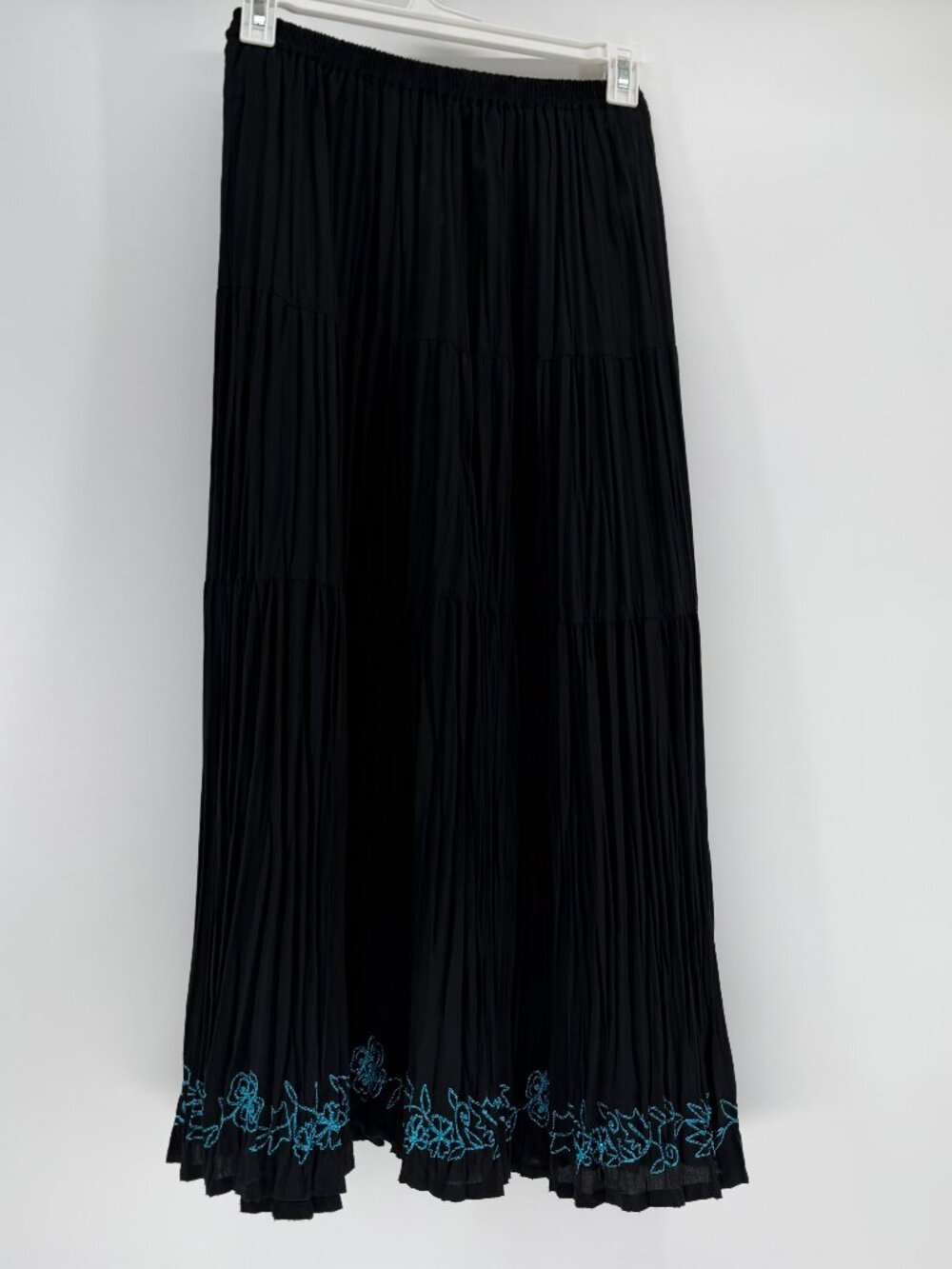 Vintage Pleated Cattle Lae Ranch Cowgirl Skirt Size Large, Black